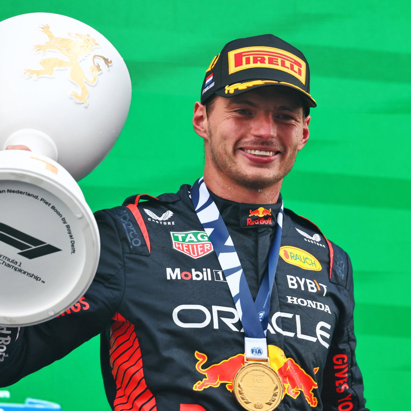 Verstappen celebrates his 2023 Dutch Grand Prix victory