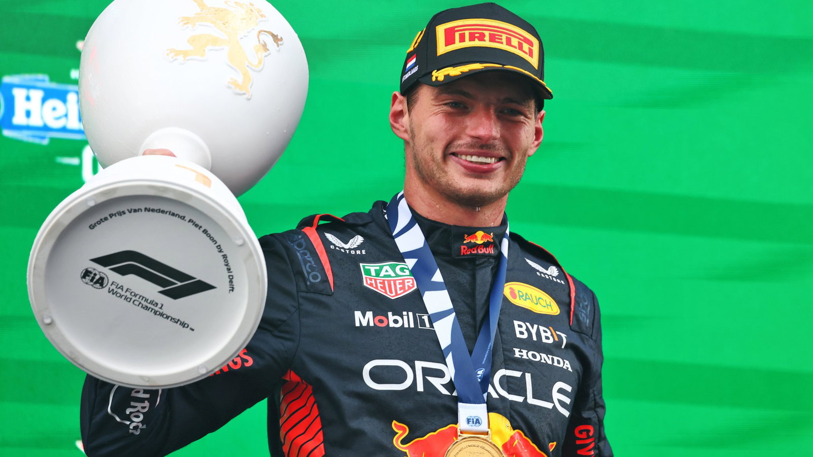 Verstappen celebrates his 2023 Dutch Grand Prix victory