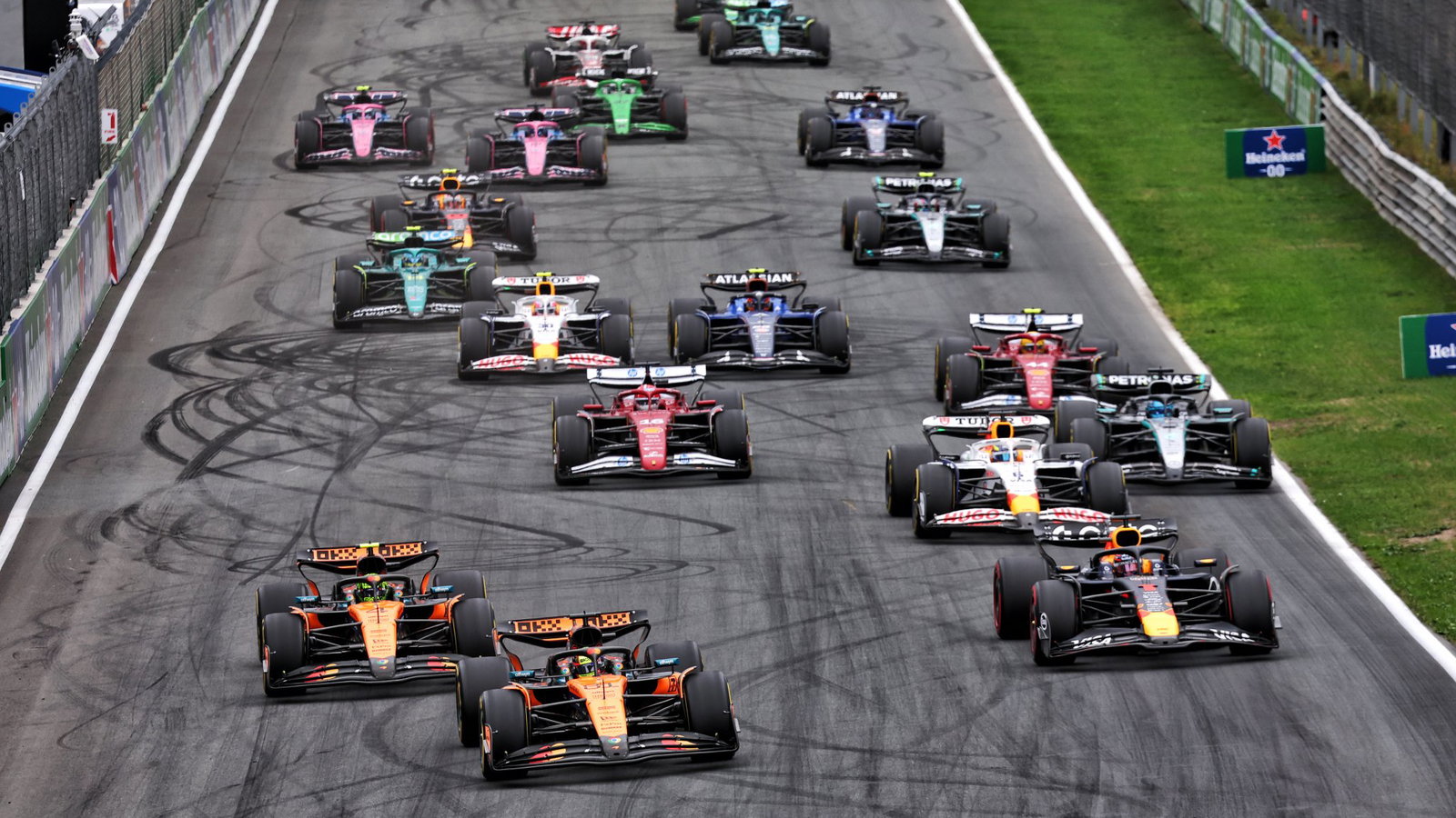 The start of the 2025 Dutch Grand Prix at Zandvoort