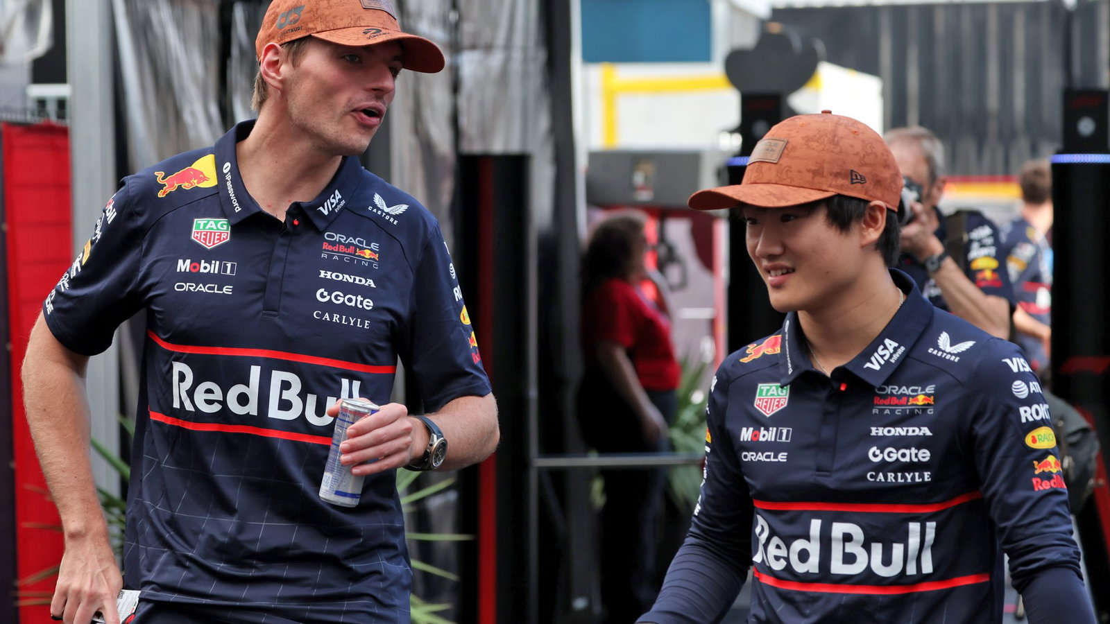 Verstappen and the potentially IndyCar-bound Tsunoda