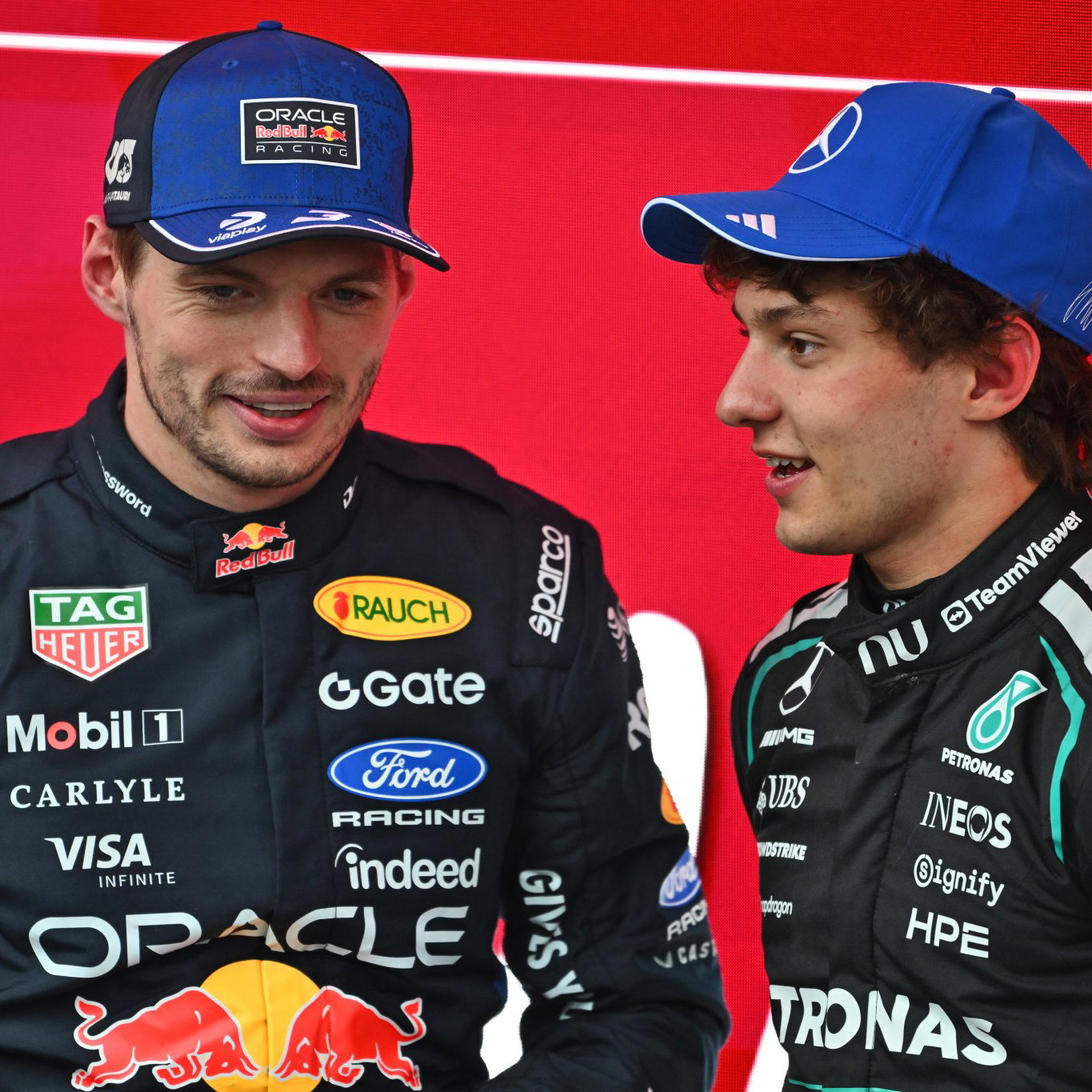 Max Verstappen and Kimi Antonelli 