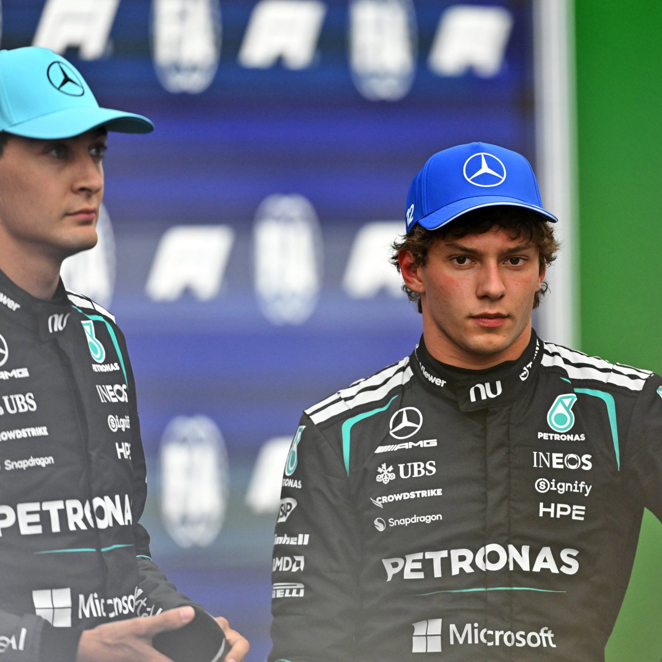 Kimi Antonelli was outpaced by Mercedes team-mate George Russell in qualifying