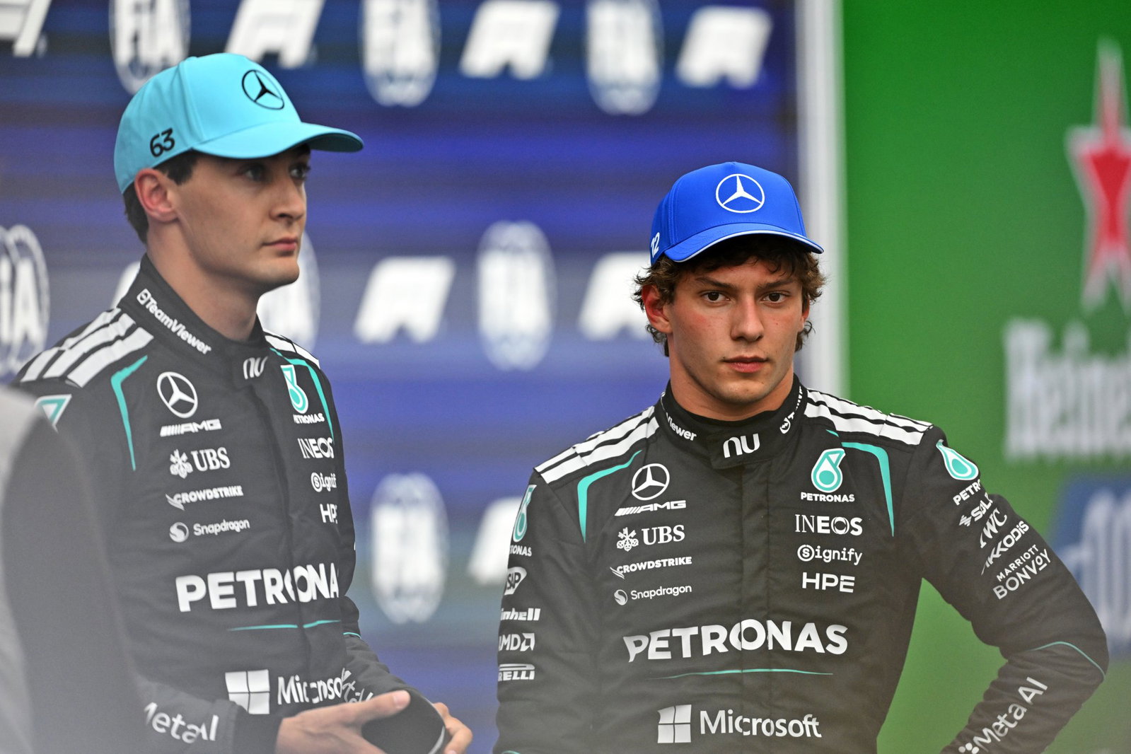 Russell has copied Antonelli's driving style