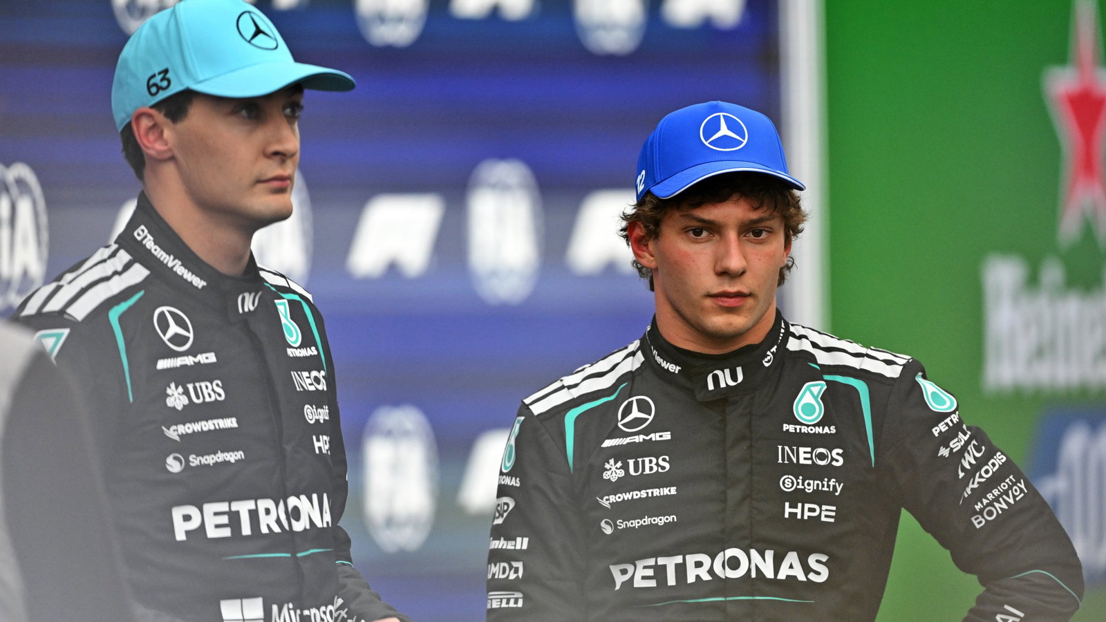 Kimi Antonelli was outpaced by Mercedes team-mate George Russell in qualifying