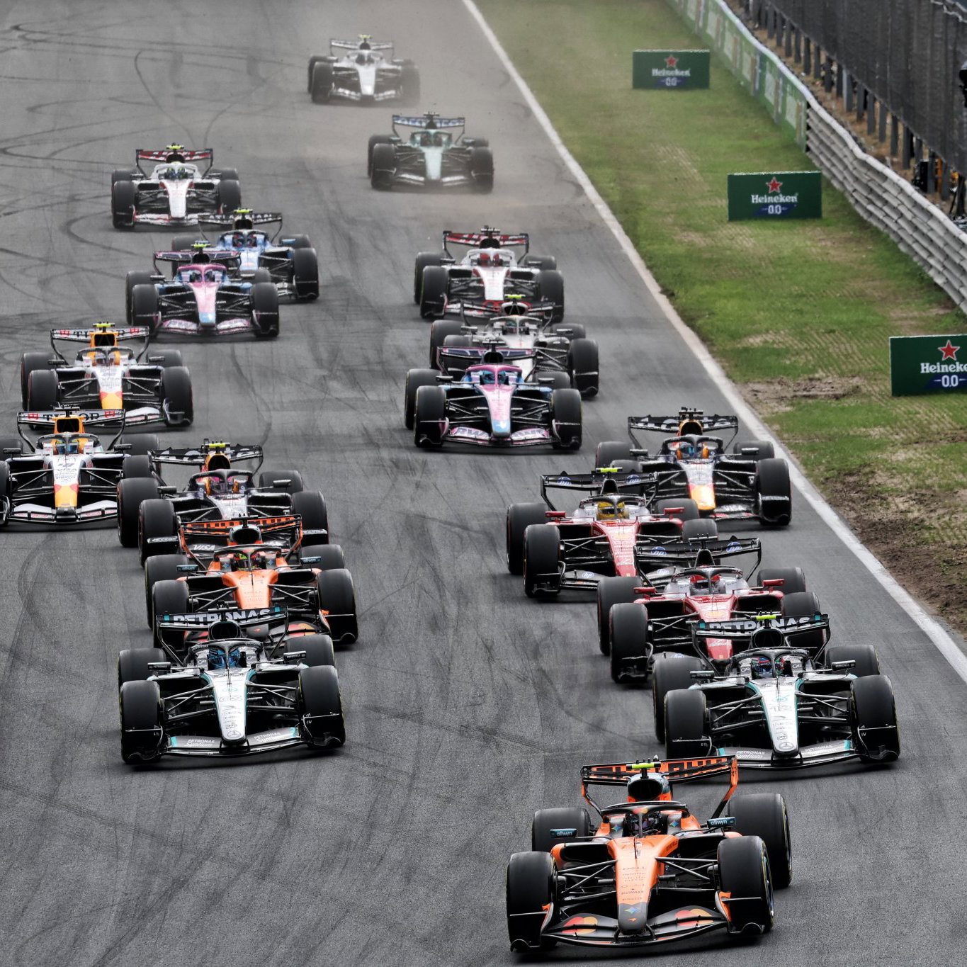 The start of the 2026 F1 Dutch Grand Prix