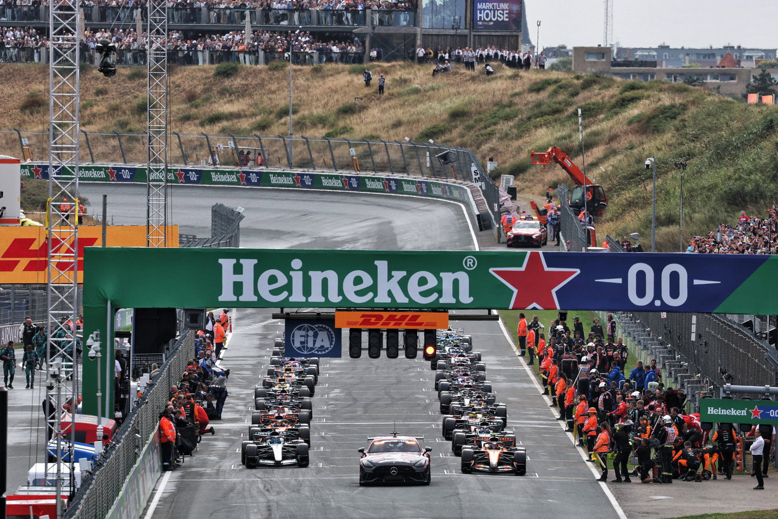 The safety car led the formation lap, but should it have stayed out for longer?