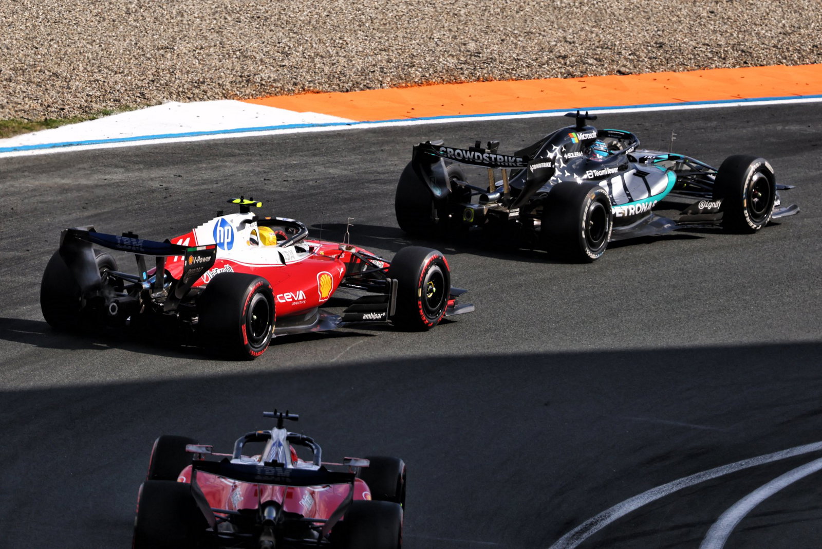 Hamilton couldn't get past Russell late on