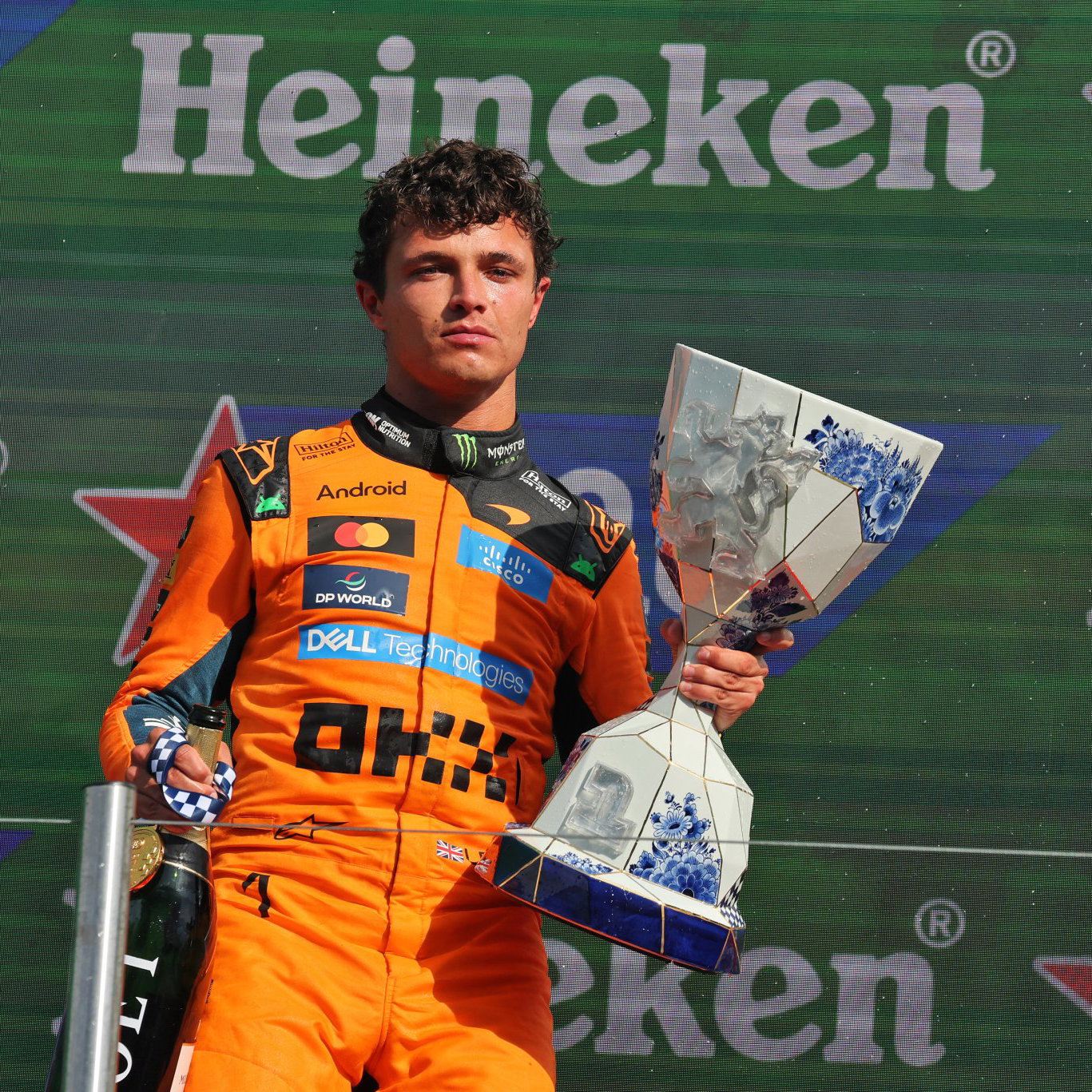 Norris basked in his victory, but is not confident of his title chances