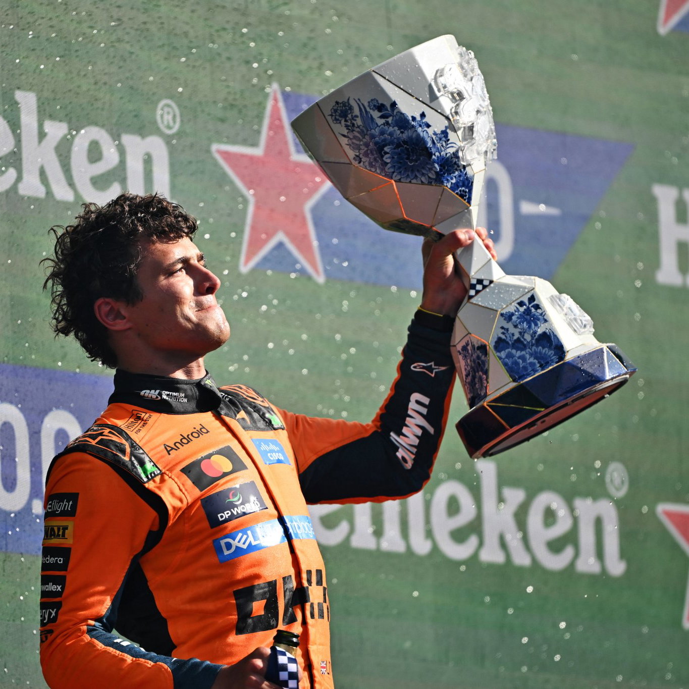 Norris celebrates in Zandvoort
