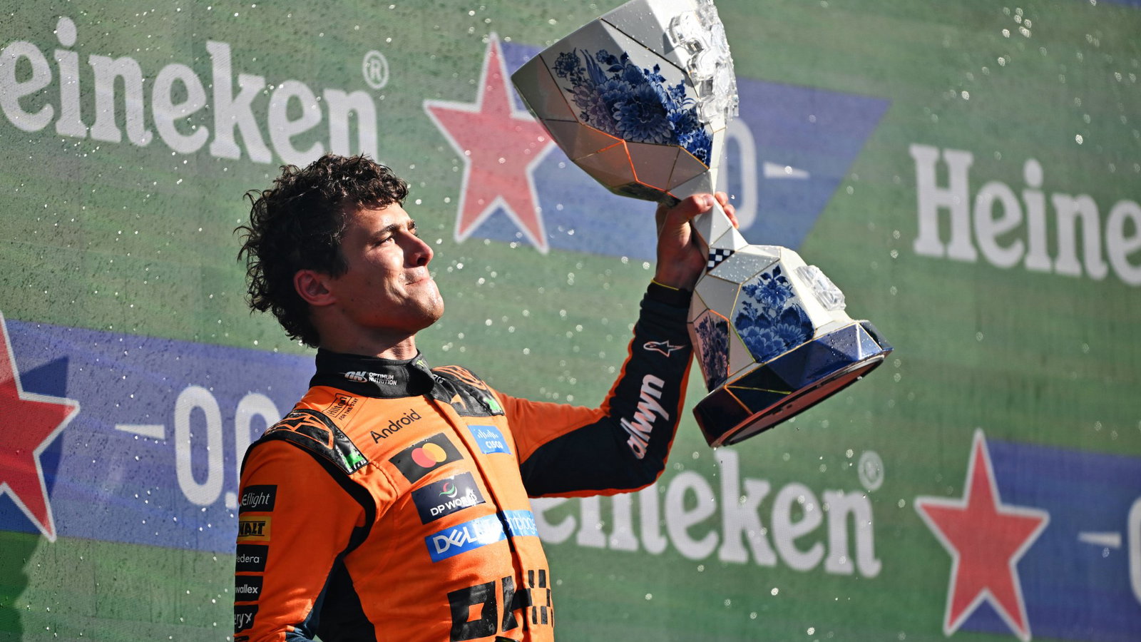 Norris celebrates in Zandvoort