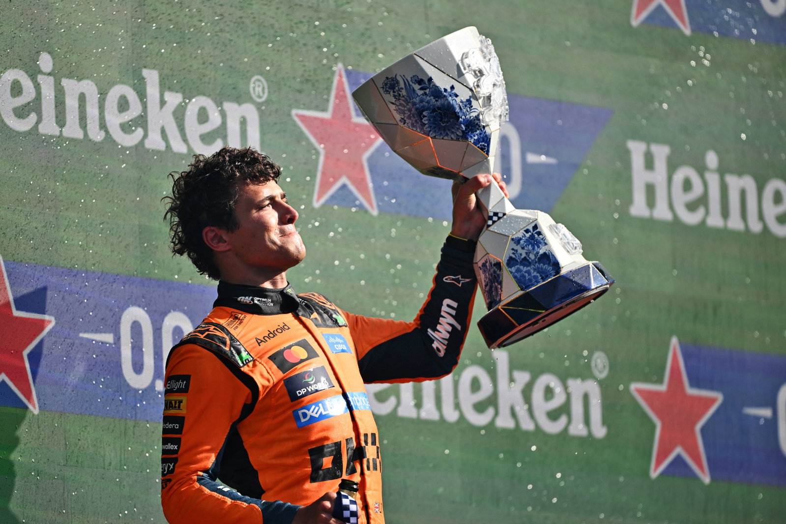 Norris celebrates in Zandvoort