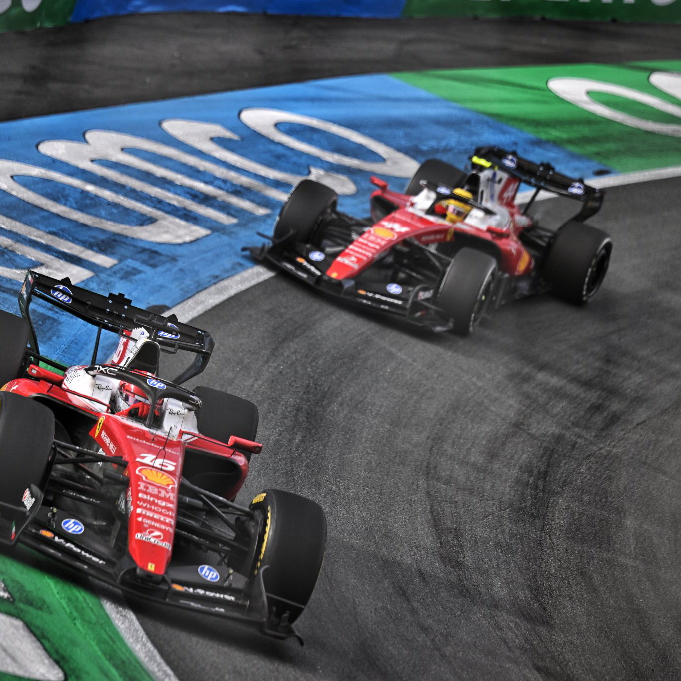 Lewis Hamilton lost time behind Charles Leclerc