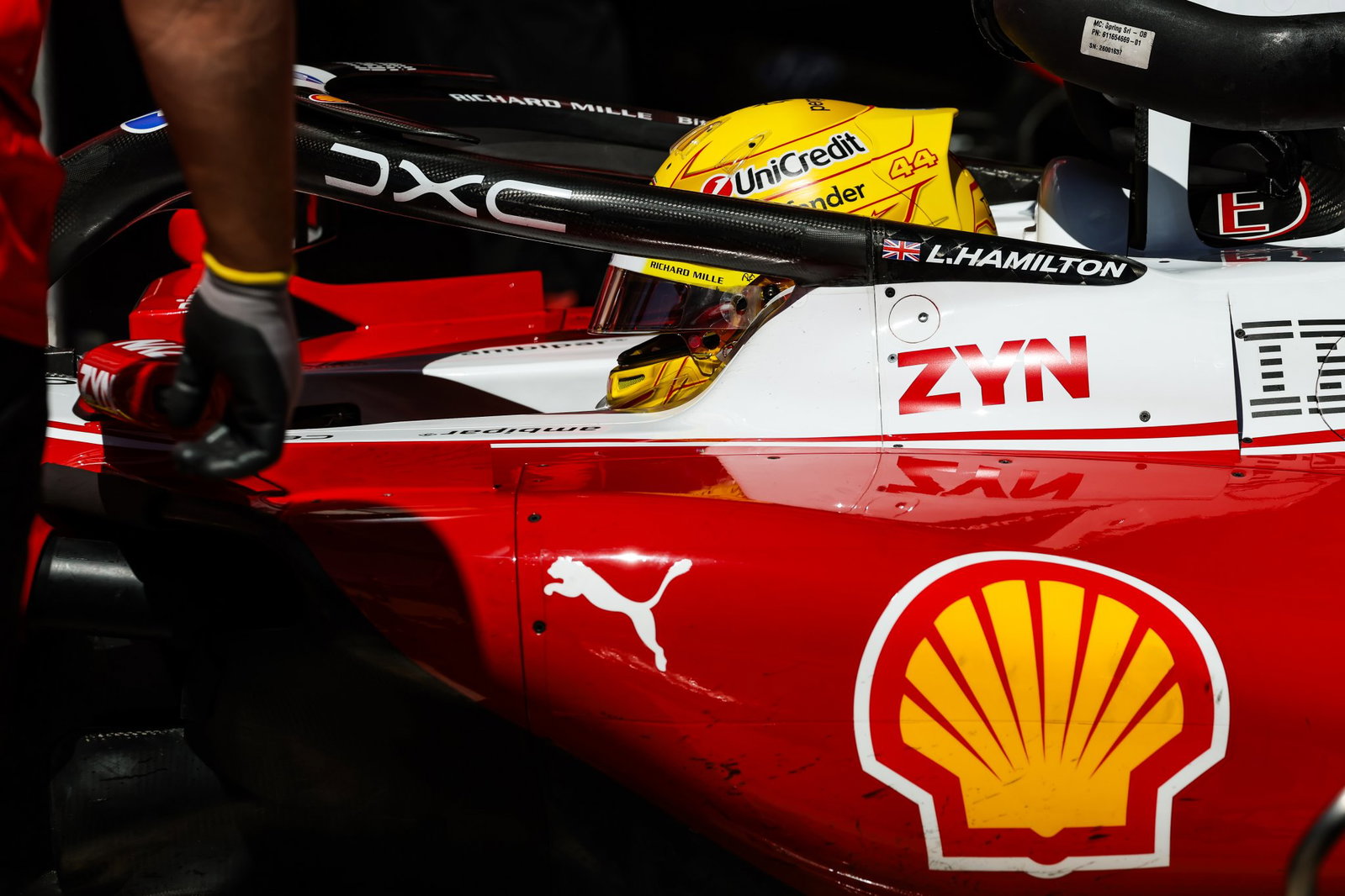 Lewis Hamilton retired with a brake failure