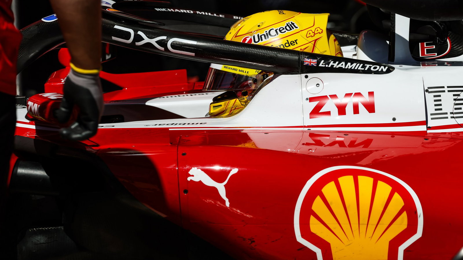 Lewis Hamilton retired with a brake failure