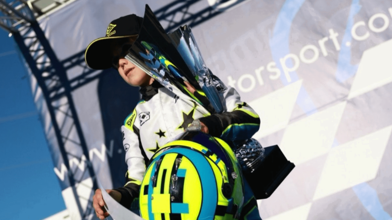 Jack Wolff celebrates his win (Kart Republic)