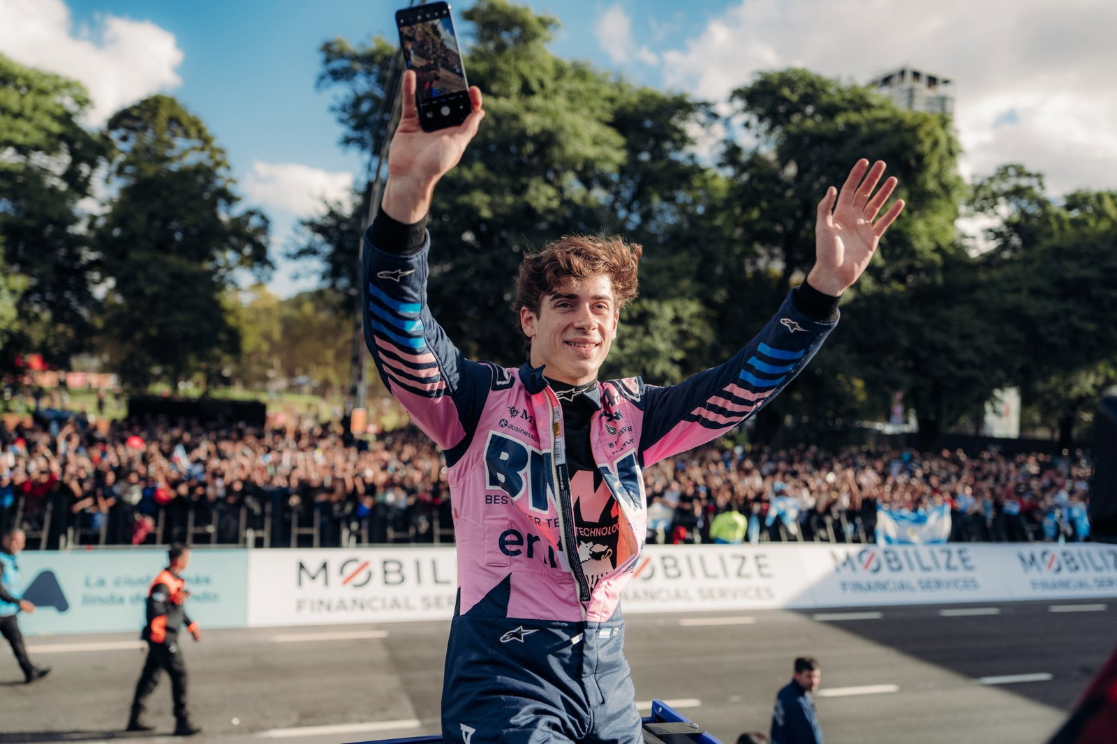 Colapinto wowed Argentinian fans with an Alpine demonstration run