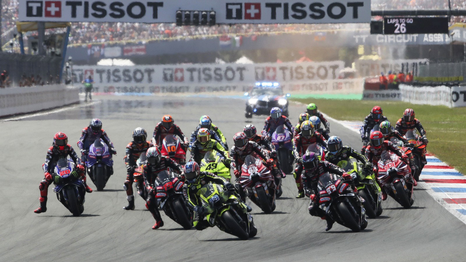 MotoGP start, Assen.