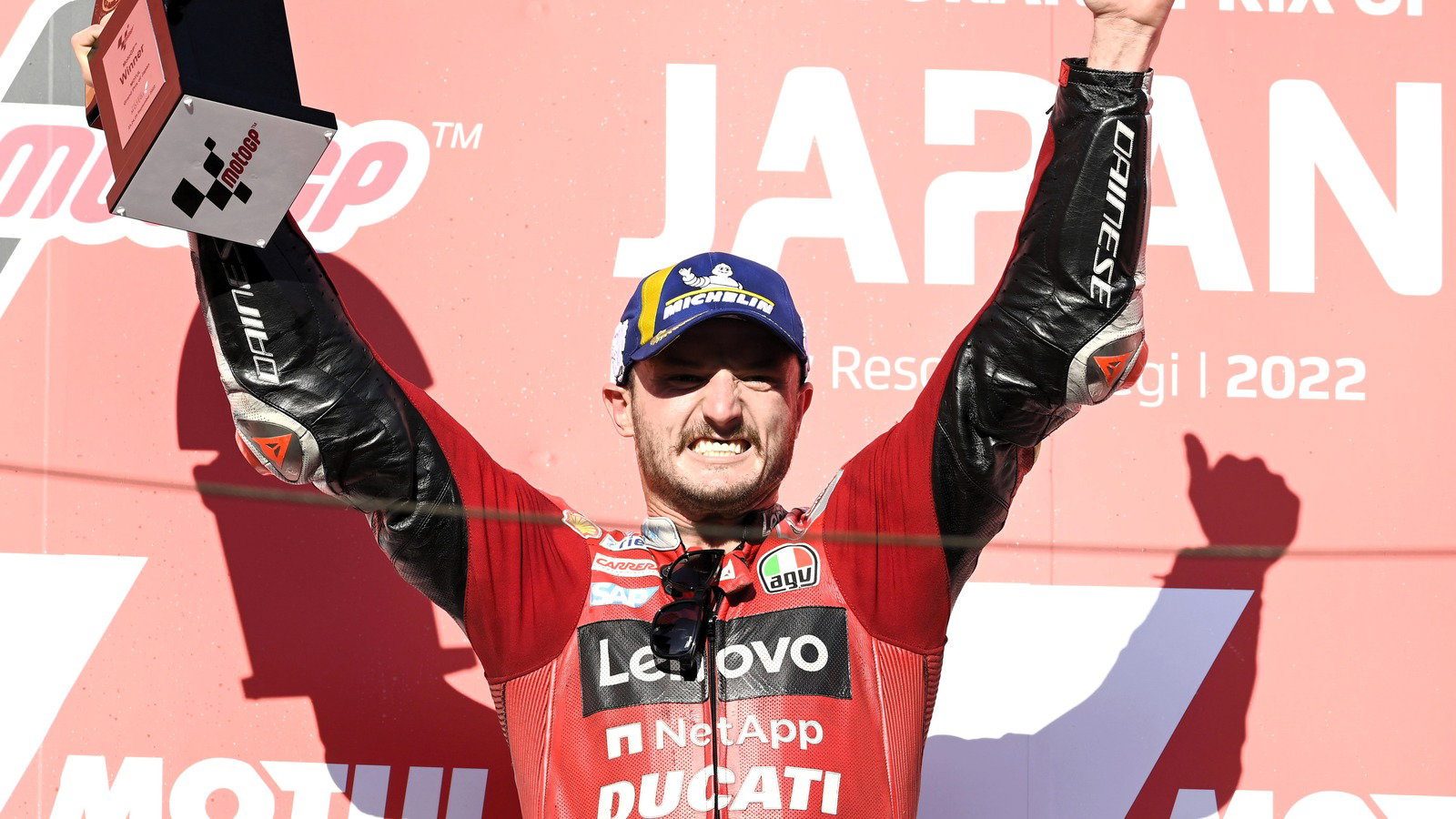 Jack Miller wins the 2022 Japanese MotoGP.