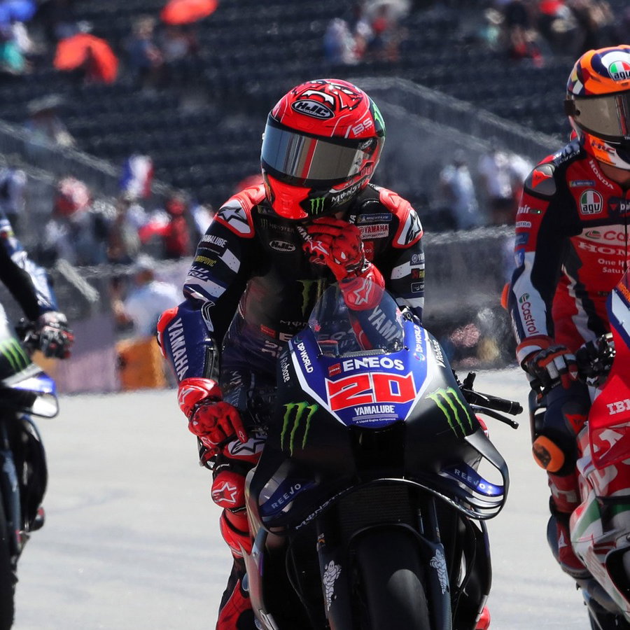 Fabio Quartararo (Yamaha), Luca Marini (Honda), Alex Rins (Yamaha), 2026 Aragon MotoGP.