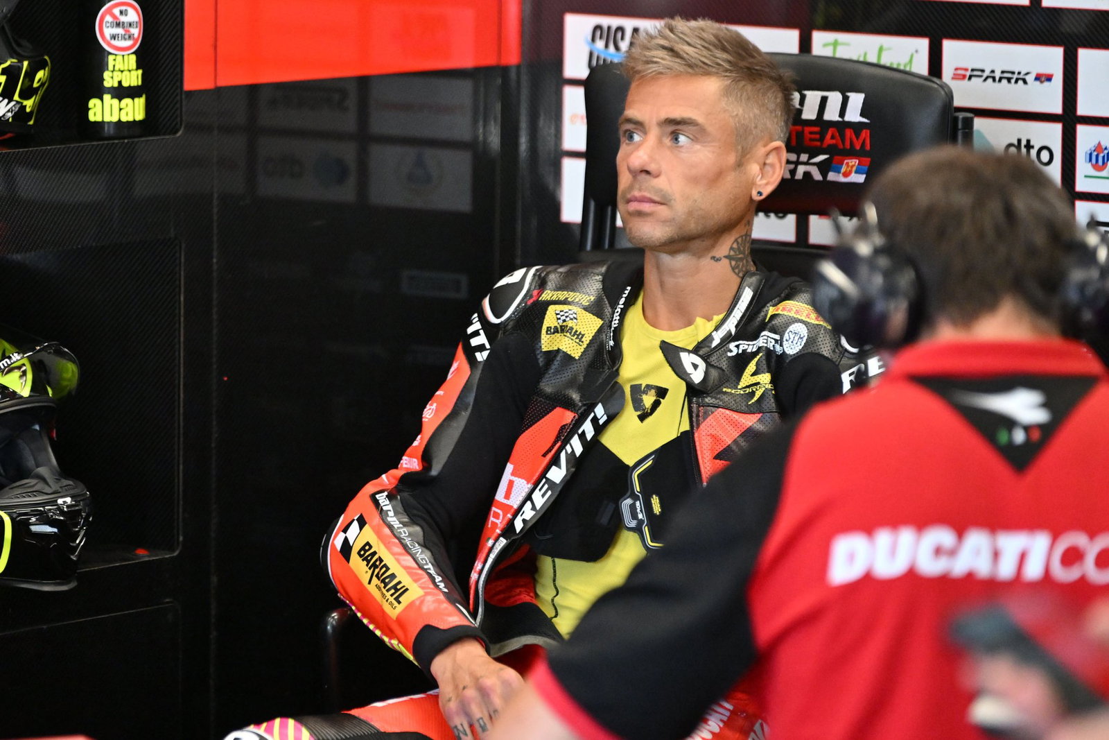 Alvaro Bautista, 2026 French WorldSBK, pit box. Credit: Gold and Goose.