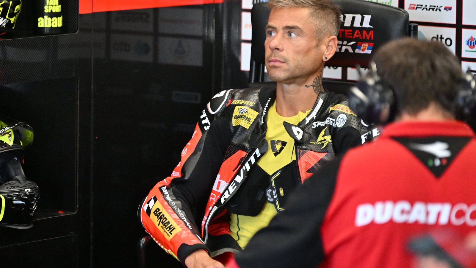 Alvaro Bautista, 2026 French WorldSBK, pit box. Credit: Gold and Goose.