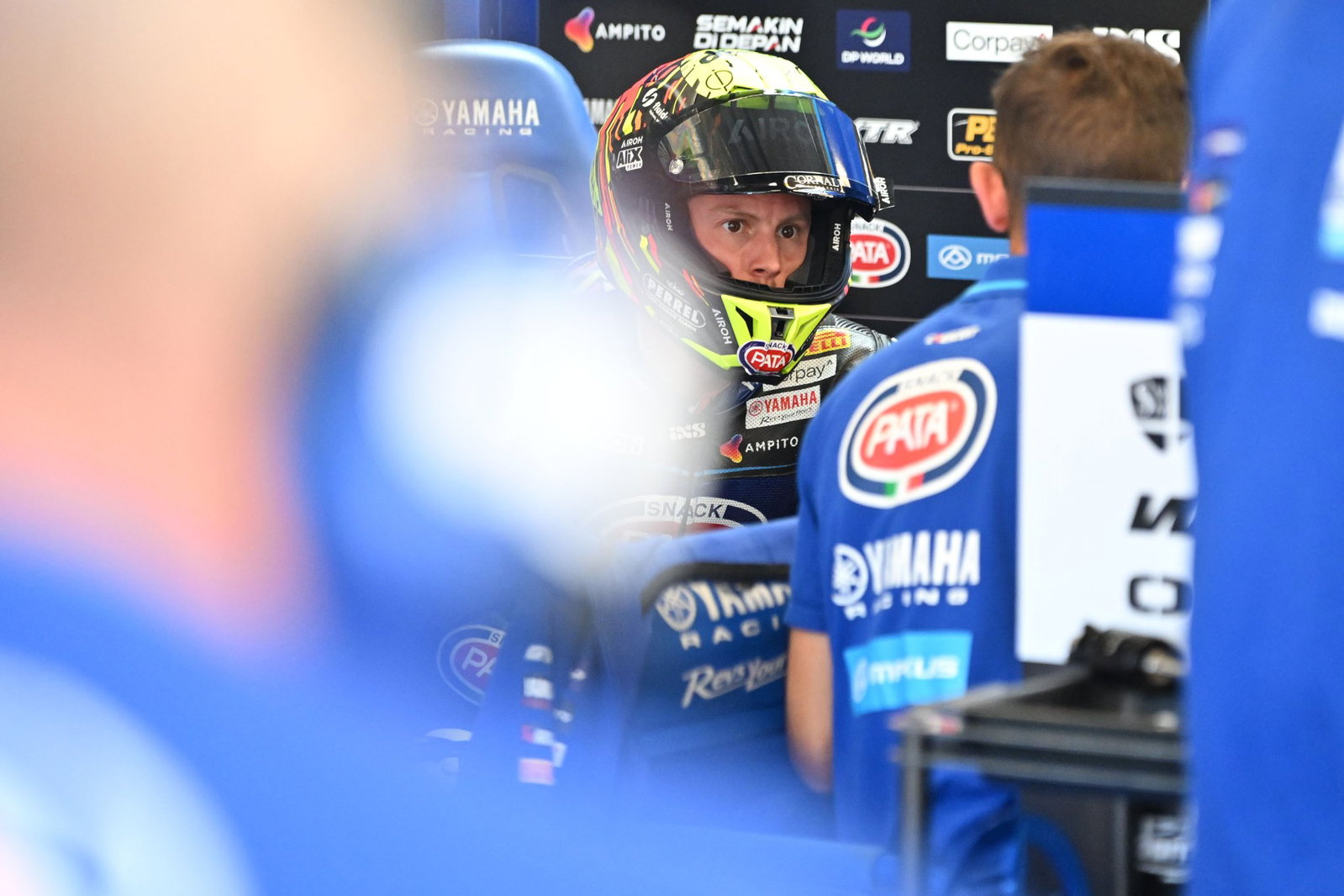 Andrea Locatelli, 2026 French WorldSBK, pit box. Credit: Gold and Goose.
