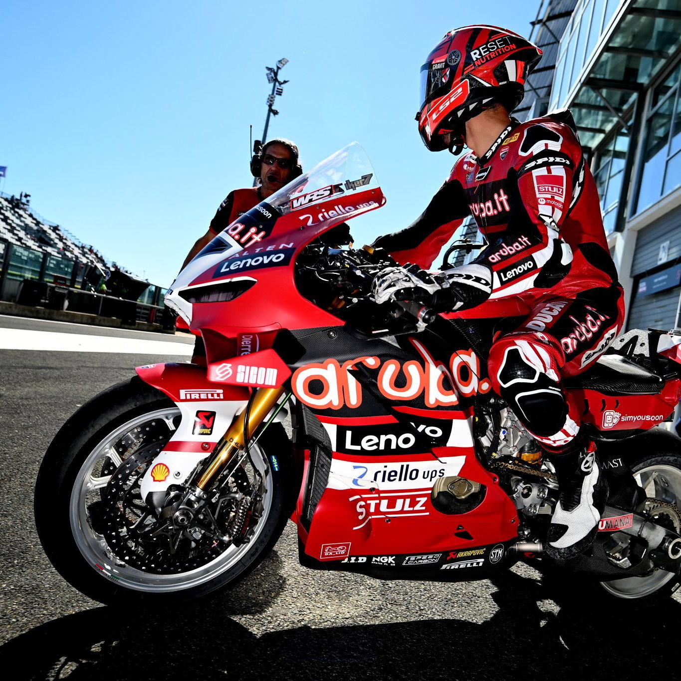 Iker Lecuona, 2026 French WorldSBK, leaving pit box. Credit: Gold and Goose.