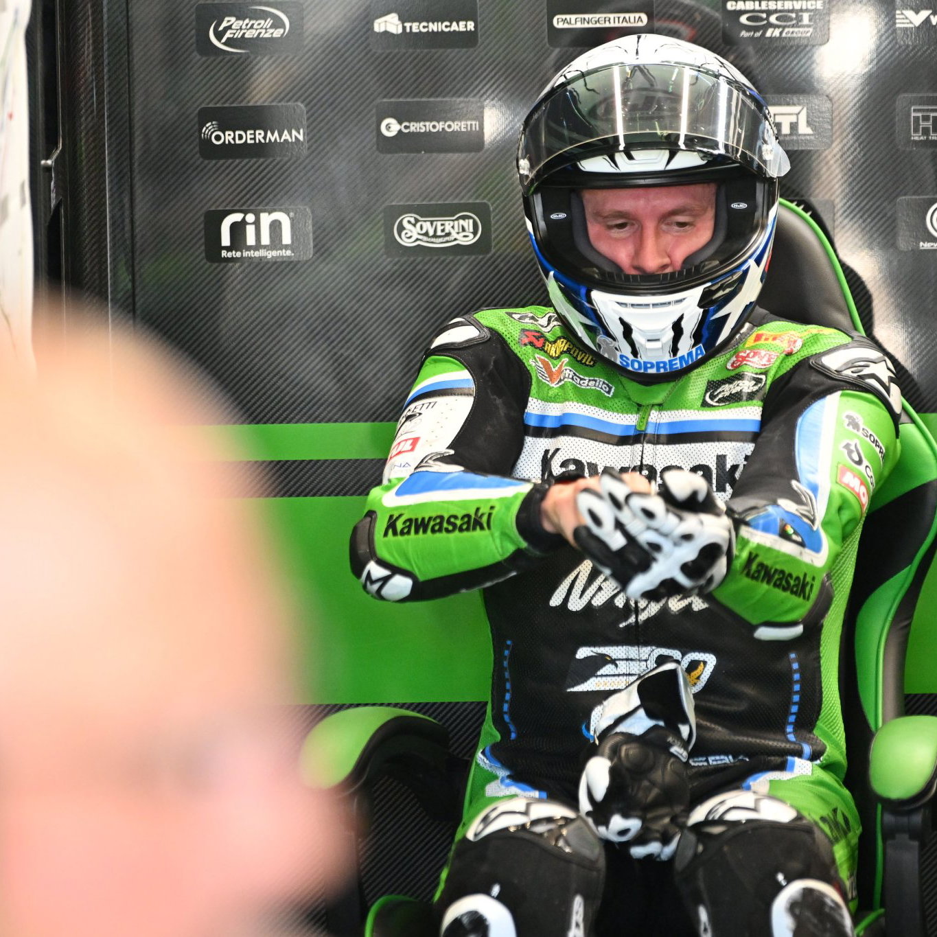 Garrett Gerloff, 2026 French WorldSBK, pit box. Credit: Gold and Goose.