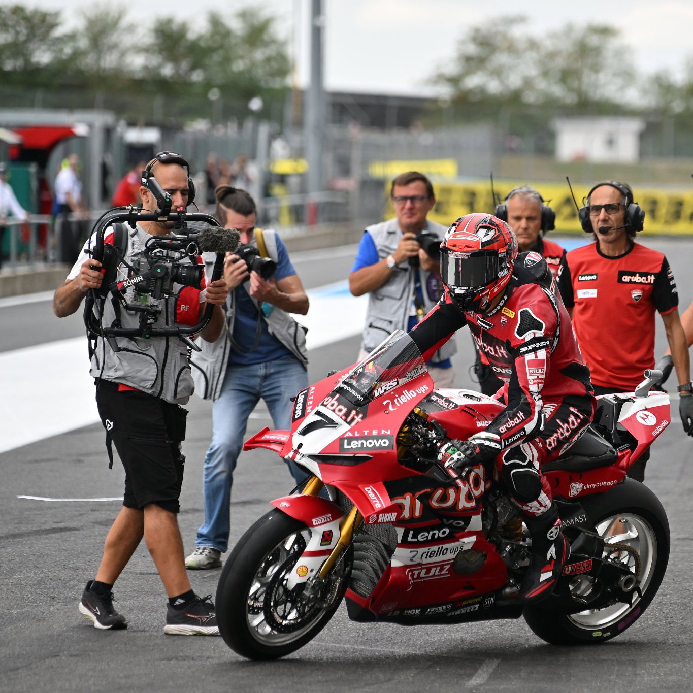 Iker Lecuona, 2026 French WorldSBK, leaving pit box. Credit: Gold and Goose.
