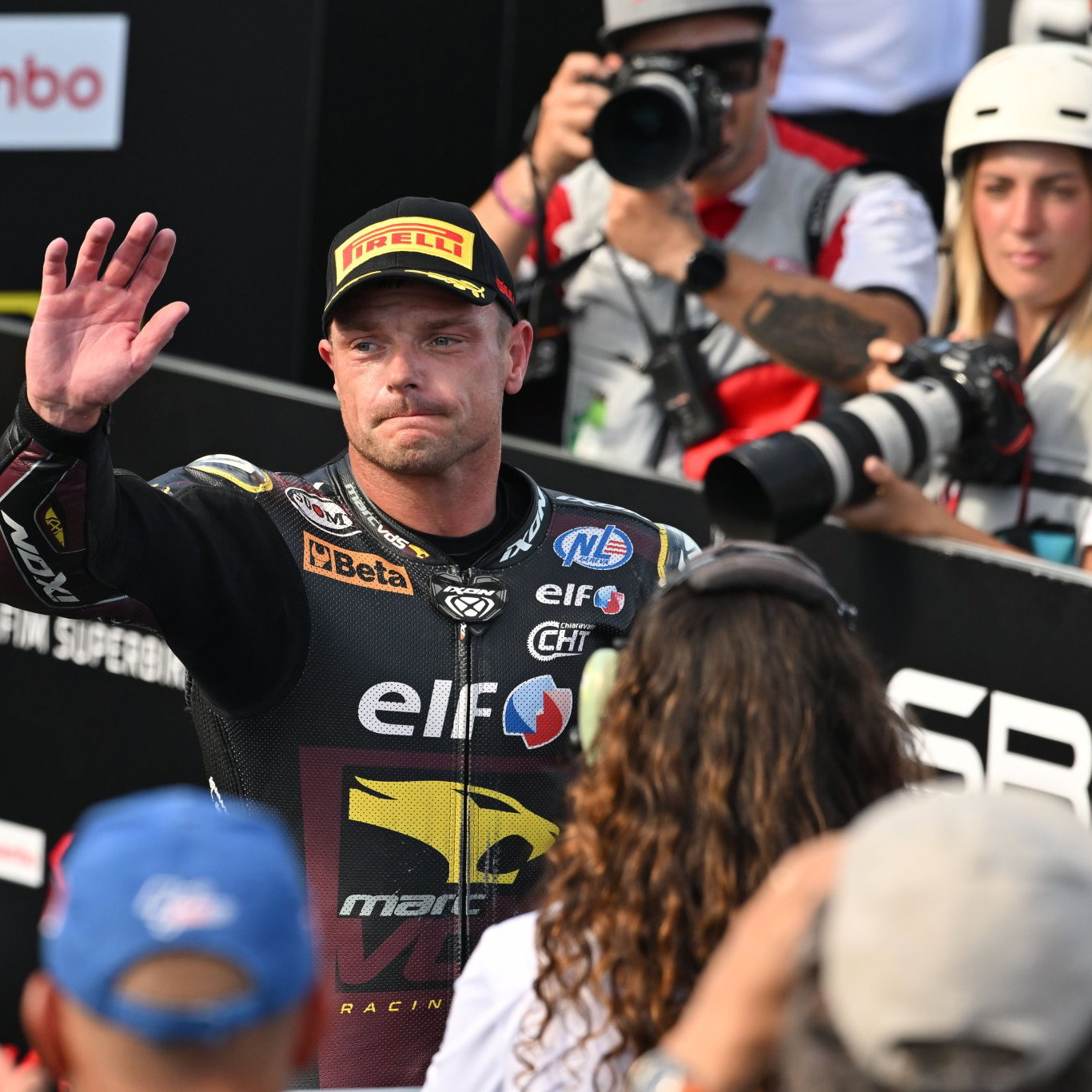 Sam Lowes, 2026 French WorldSBK, parc ferme. Credit: Gold and Goose.