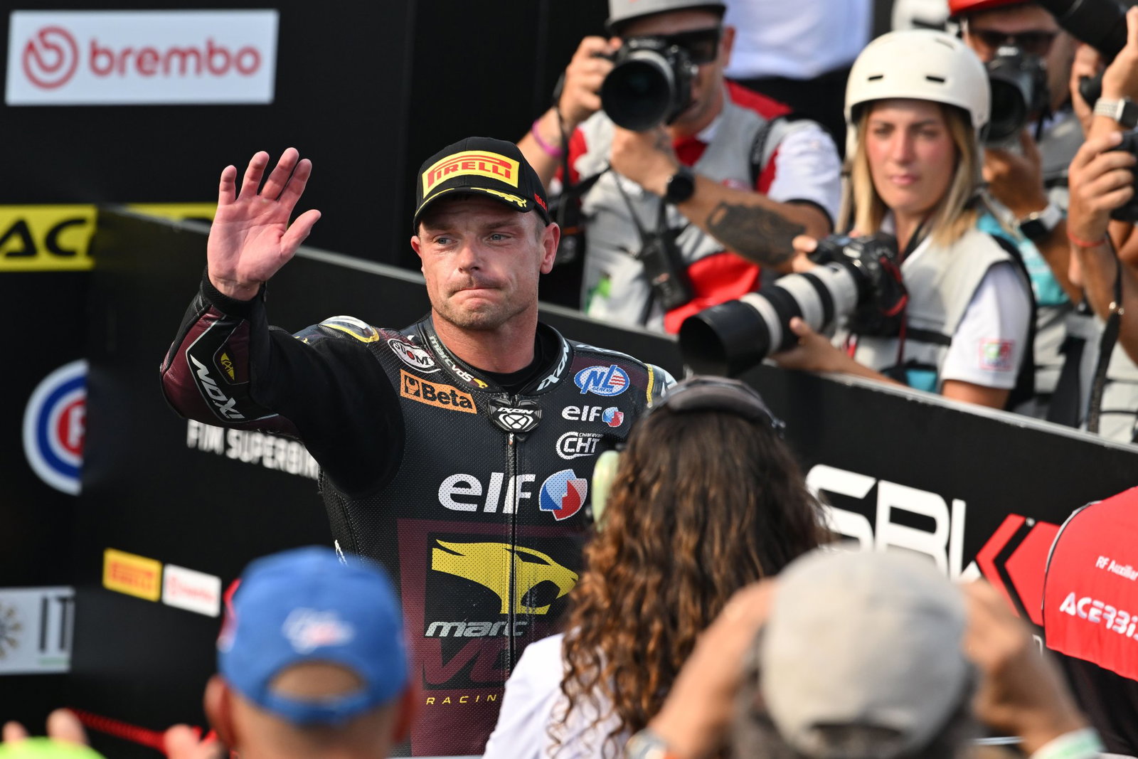 Sam Lowes, 2026 French WorldSBK, parc ferme. Credit: Gold and Goose.