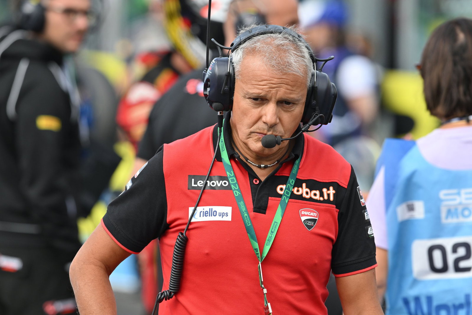 Serafino Foti, 2026 French WorldSBK, pit lane. Credit: Gold and Goose.