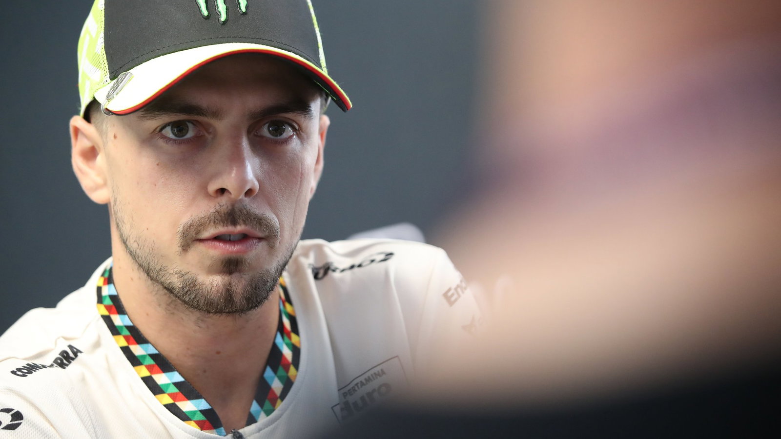 Fabio Di Giannantonio speaks to the media at 2026 MotoGP Austrian Grand Prix. Credit: Gold and Goose.