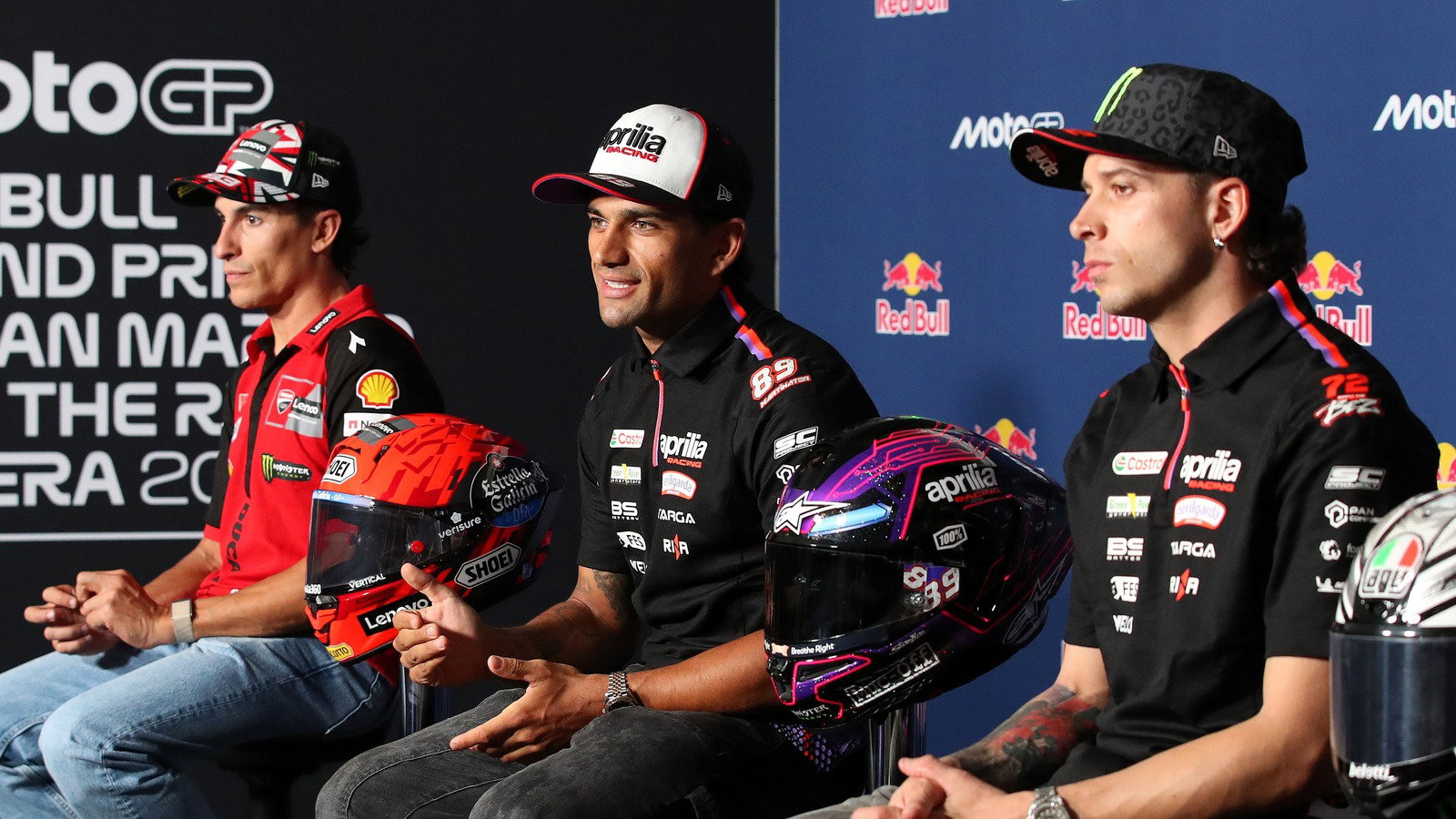 Marc Marquez, Jorge Martin, Marco Bezzecchi.