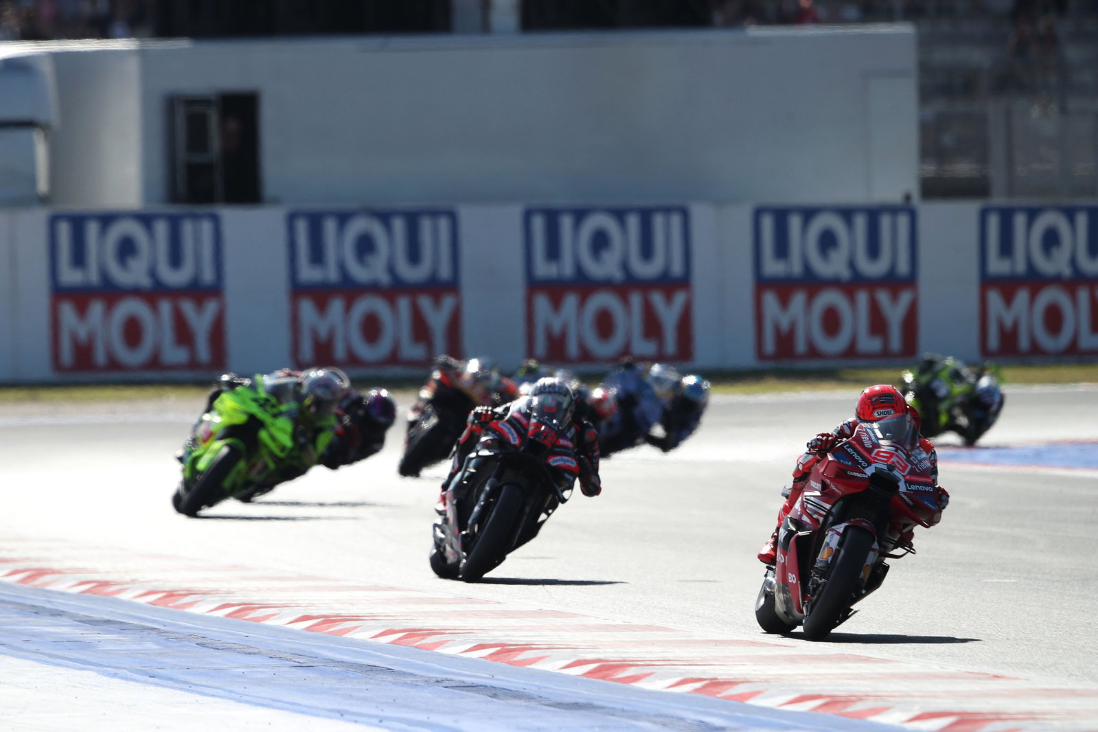 Marc Marquez leads Sprint at 2026 MotoGP San Marino Grand Prix. Credit: Gold and Goose.