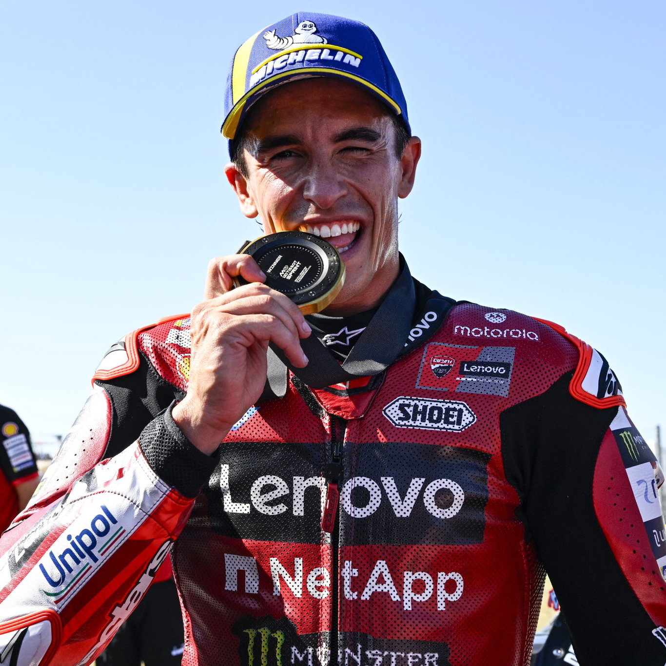 Marc Marquez, 2026 MotoGP San Marino Grand Prix, Sprint podium. Credit: Gold and Goose.