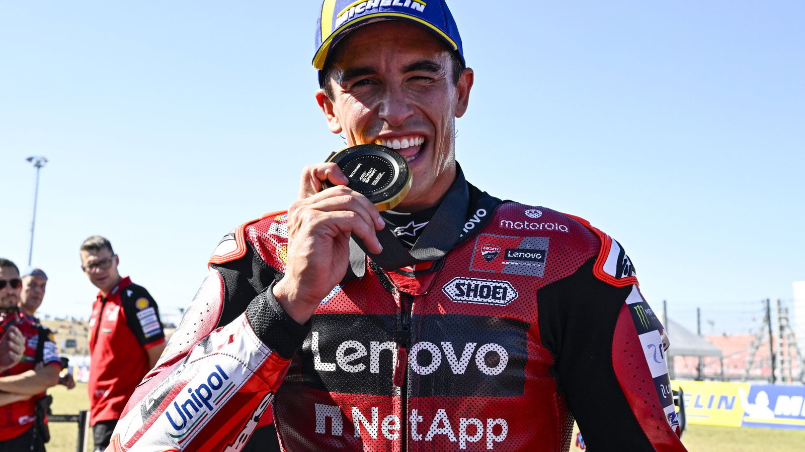 Marc Marquez, 2026 MotoGP San Marino Grand Prix, Sprint podium. Credit: Gold and Goose.