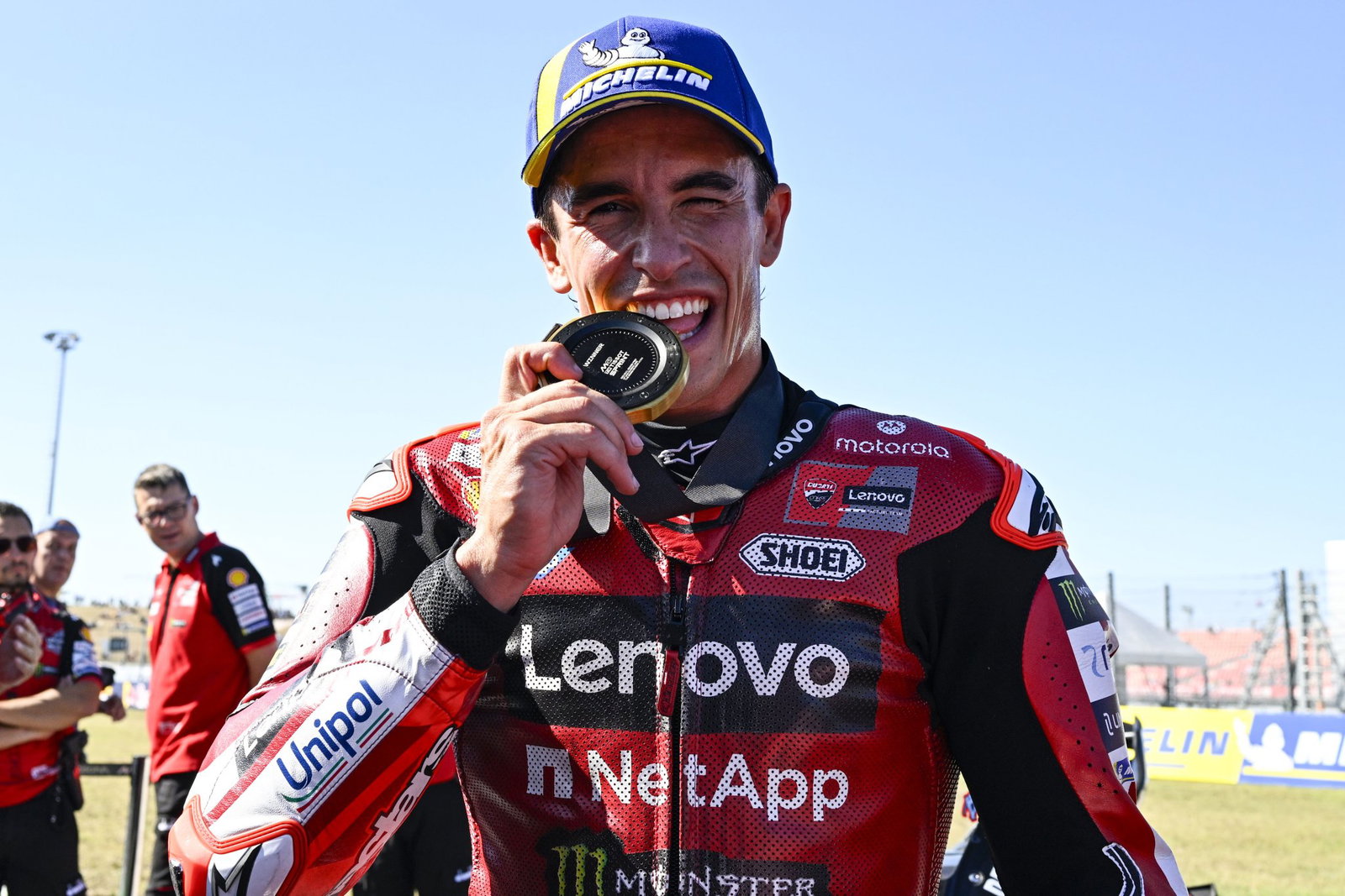 Marc Marquez, 2026 MotoGP San Marino Grand Prix, Sprint podium. Credit: Gold and Goose.