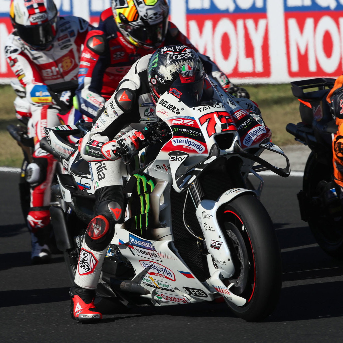 Marco Bezzecchi, 2026 MotoGP San Marino Grand Prix, practice start. Credit: Gold and Goose.