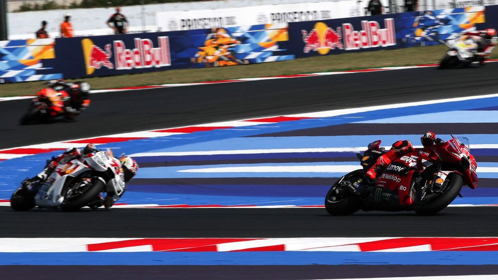 Marc Marquez leads, 2026 Misano MotoGP.