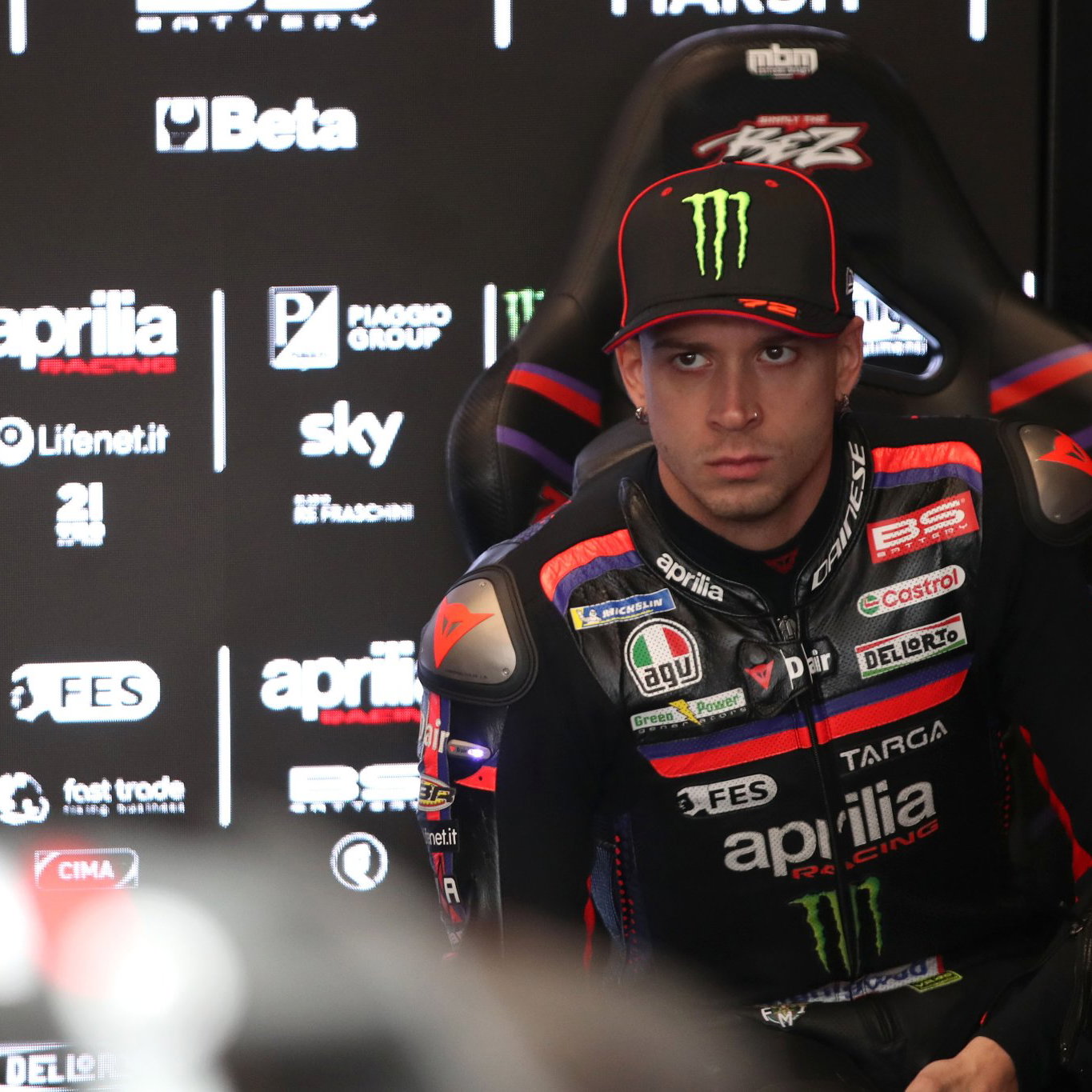 Marco Bezzecchi, 2026 MotoGP Austrian Grand Prix, pit box. Credit: Gold and Goose.