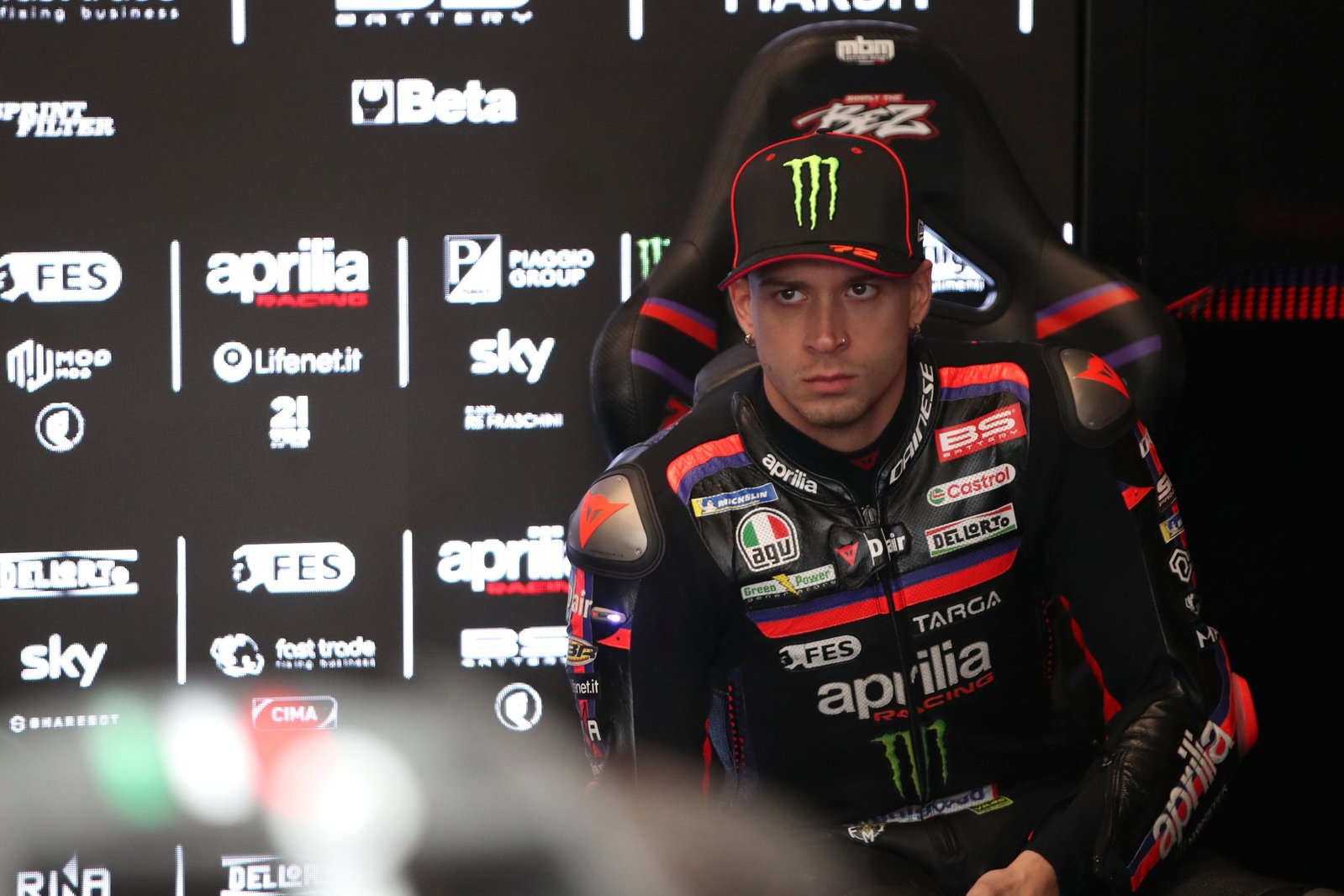 Marco Bezzecchi, 2026 MotoGP Austrian Grand Prix, pit box. Credit: Gold and Goose.
