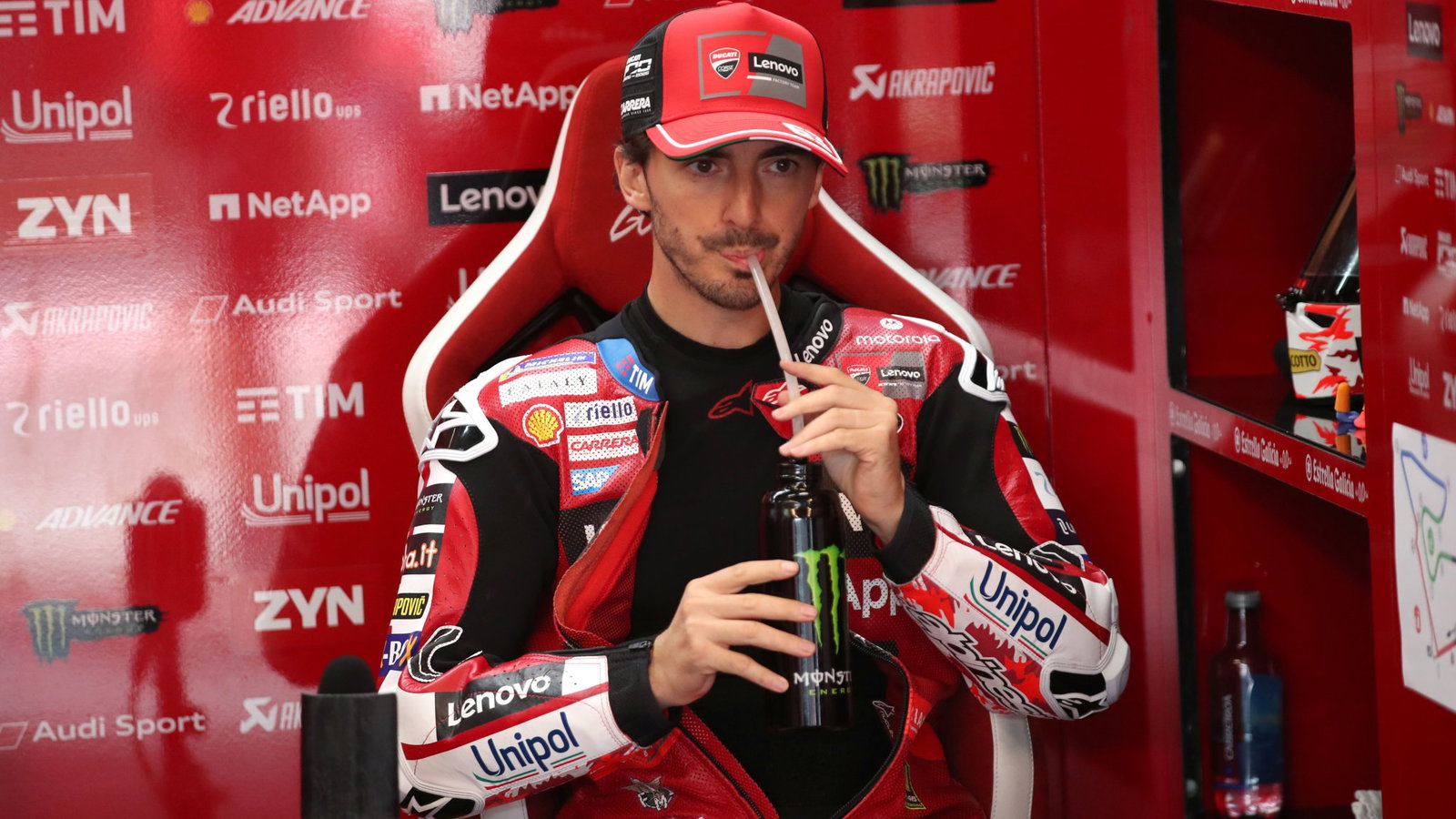 Francesco Bagnaia, 2026 MotoGP Austrian Grand Prix, pit box. Credit: Gold and Goose.