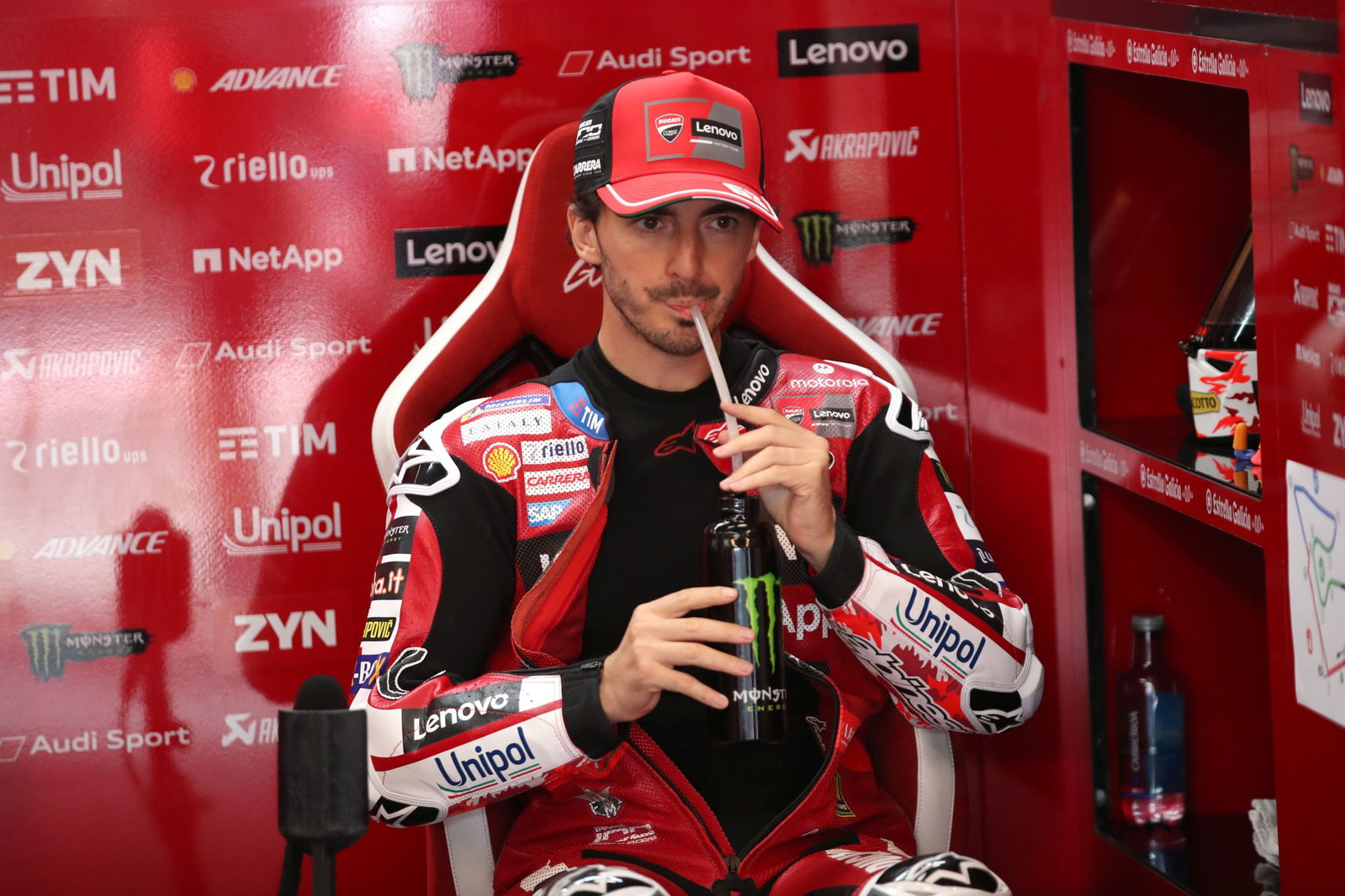 Francesco Bagnaia, 2026 MotoGP Austrian Grand Prix, pit box. Credit: Gold and Goose.