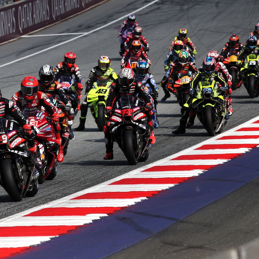 Jorge Martin leads at the start of the Sprint, 2026 Red Bull Ring MotoGP.