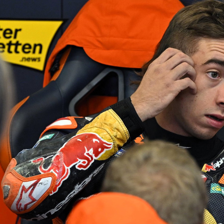 Pedro Acosta after warm-up crash, 2026 Red Bull Ring MotoGP. 