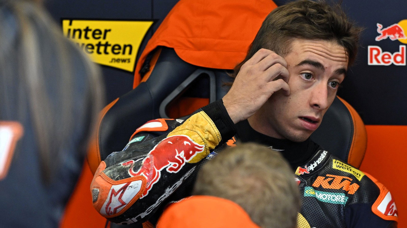 Pedro Acosta after warm-up crash, 2026 Red Bull Ring MotoGP. 