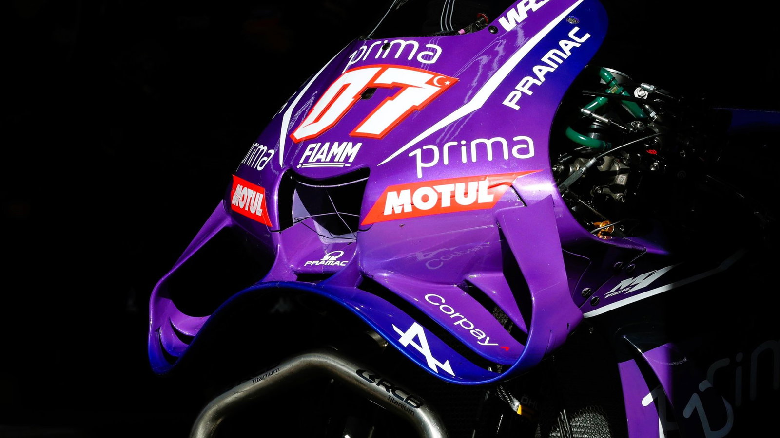 Toprak Razgatlioglu's 2026 Pramac Yamaha front wing.