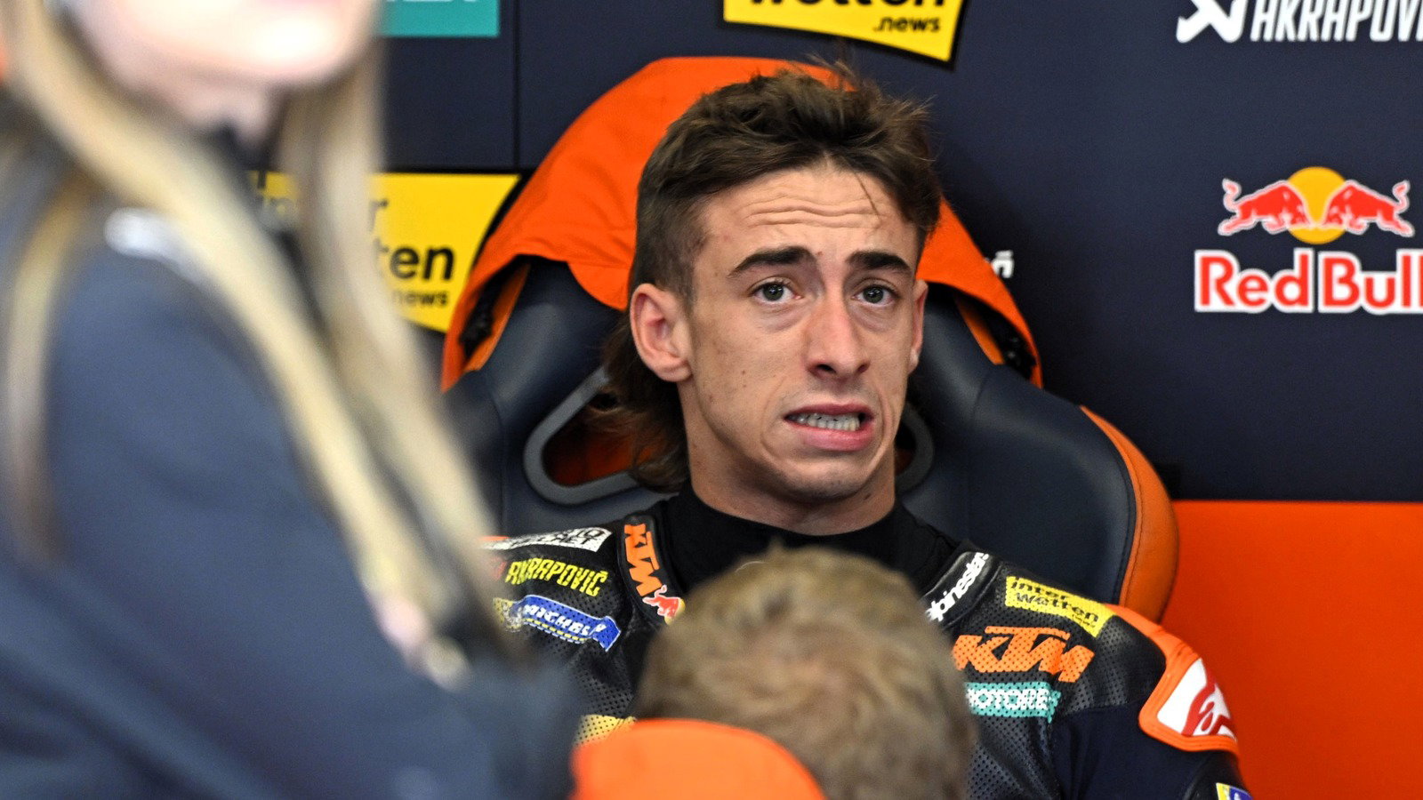 Pedro Acosta after warm-up crash, 2026 Red Bull Ring MotoGP. 