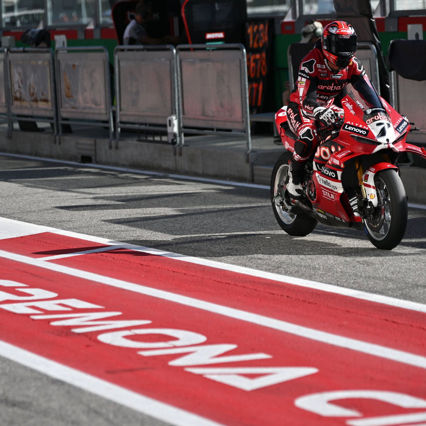 Iker Lecuona, 2026 Italian WorldSBK, pit lane. Credit: Gold and Goose.